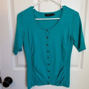 The Limited Turquoise Button-Down Women's Sweater Cardigan